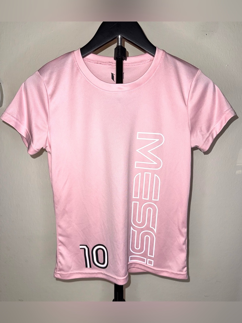 Messi 10 Collection Youth Graphic Soccer T-Shirt in Candy Pink, Sz 10/12